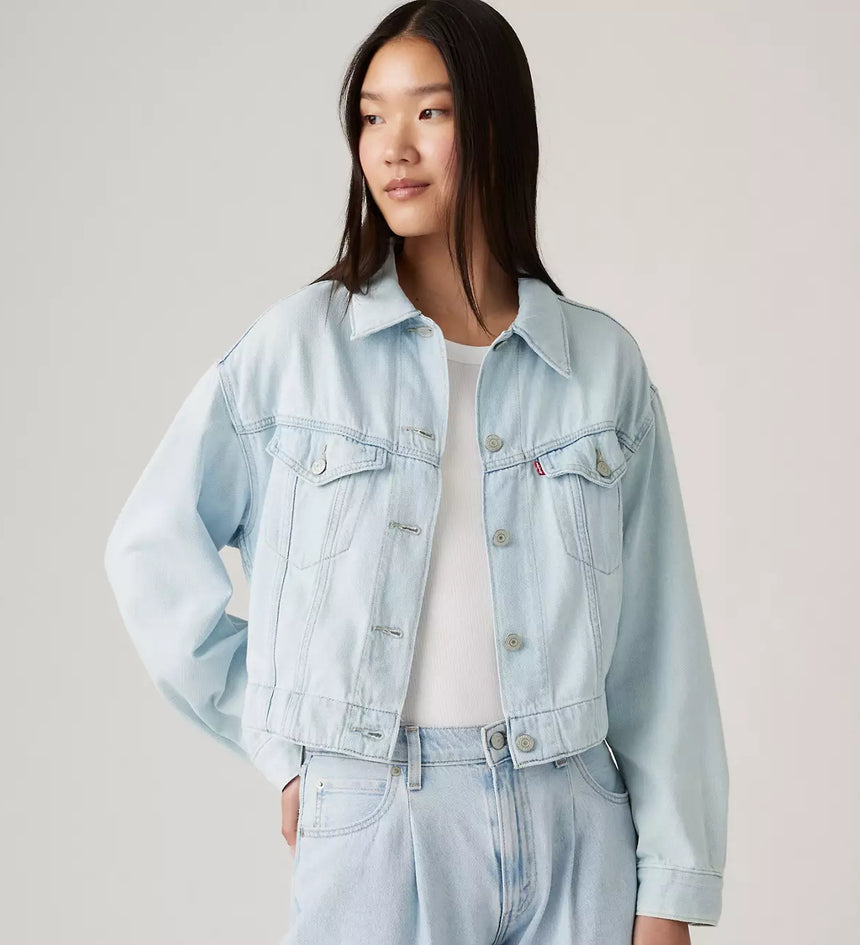 levi's® 輕量trucker牛仔外套 | 女裝 A74390006XXS- Medium Indigo – Levi's 香港