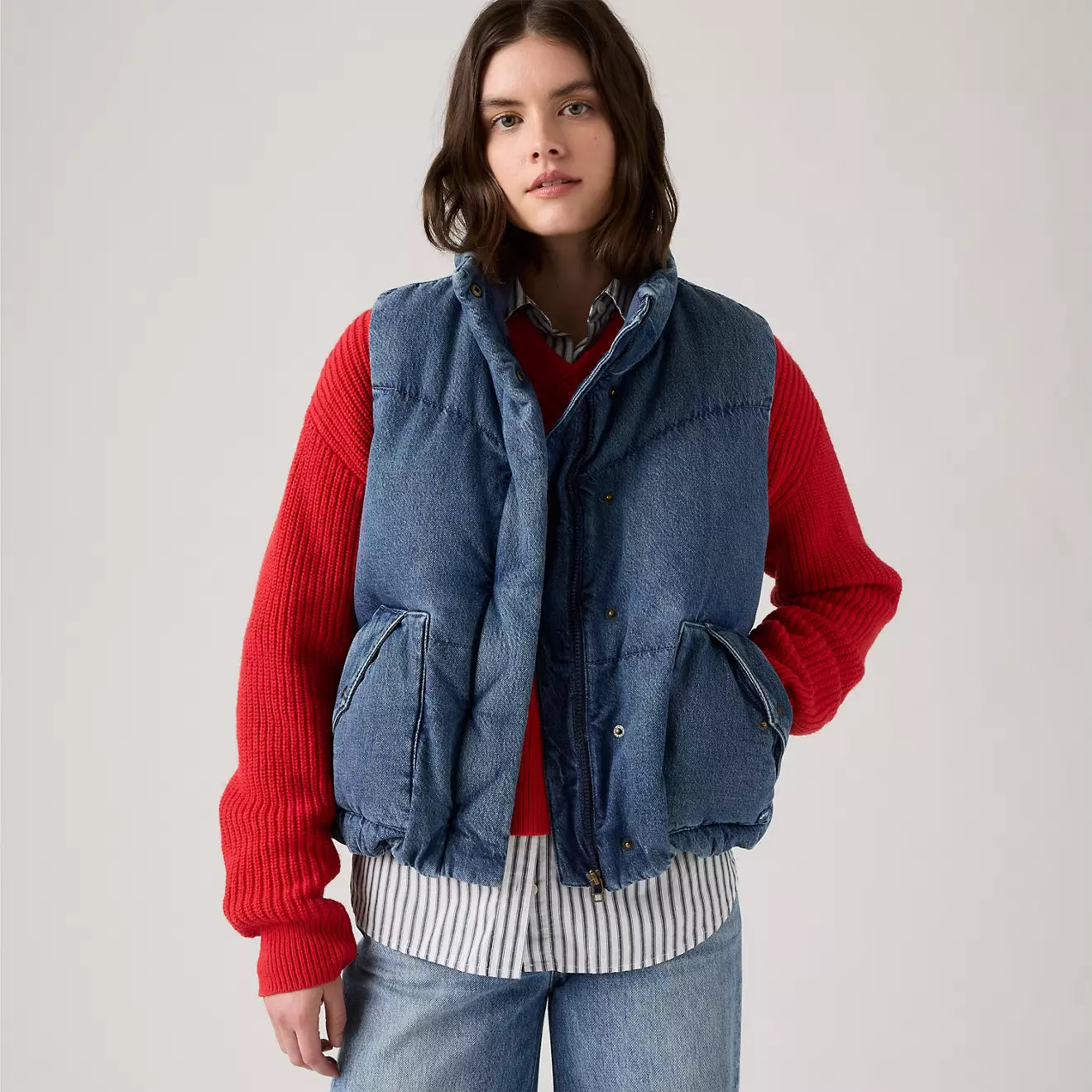 levi's® western bubble vest A85260005XS- Dark Wash – Levi's Hong Kong