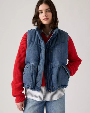 levi's® western bubble vest A85260005XS- Dark Wash  – Levi's Hong Kong