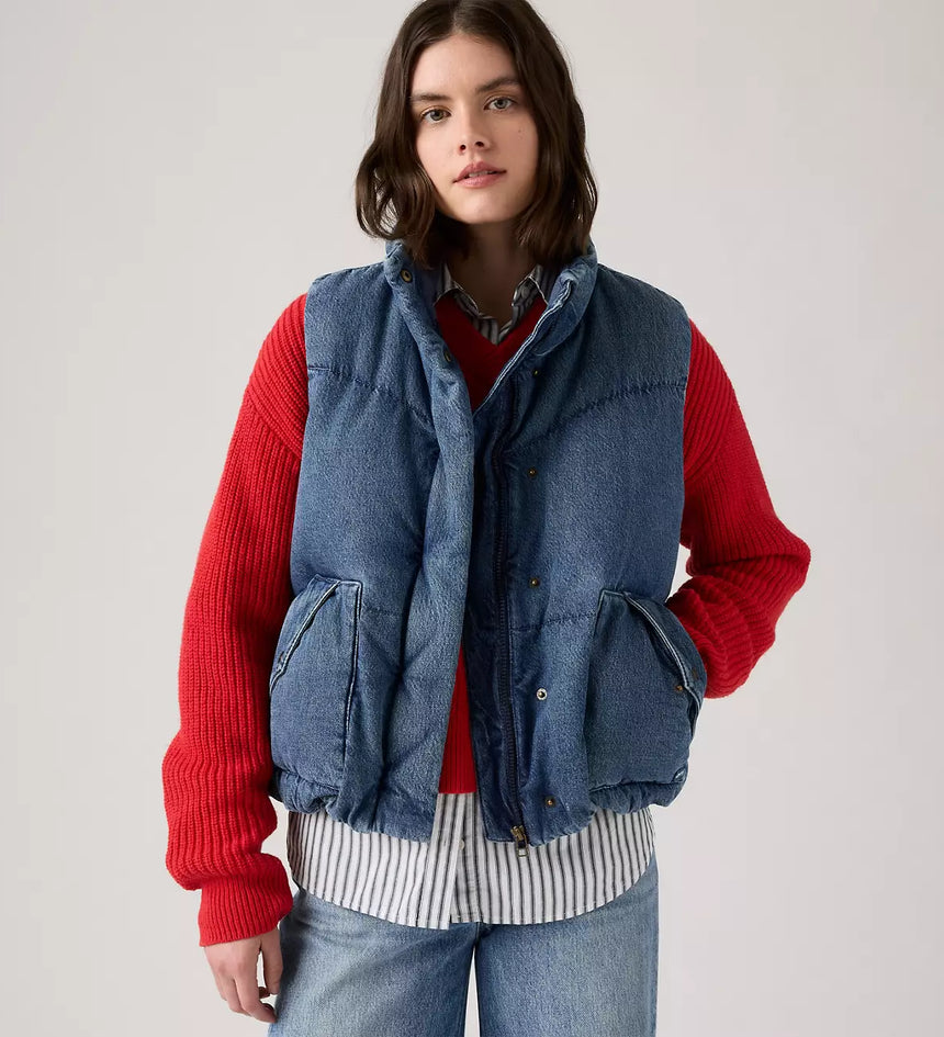 levi's® western bubble vest A85260005XS- Dark Wash – Levi's Hong Kong