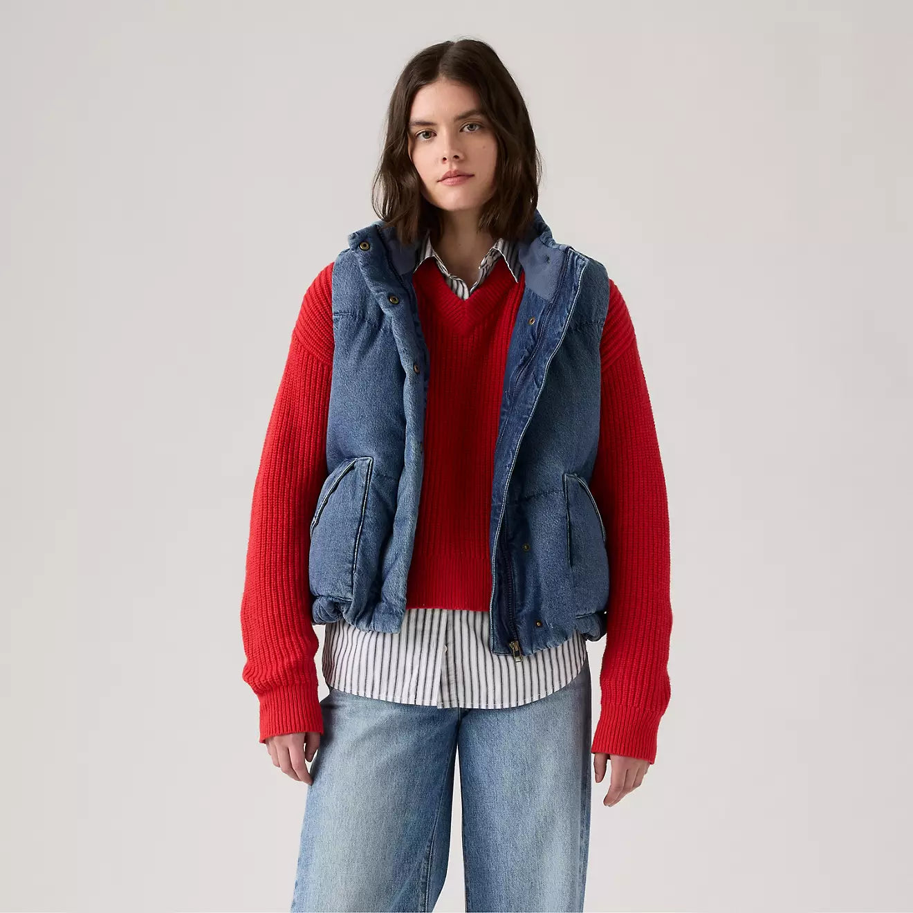 levi's® western bubble vest A85260005XS- Dark Wash – Levi's Hong Kong