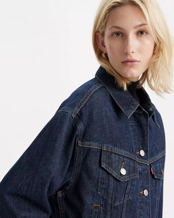 levi's® women's shrunken '90s trucker jacket A91550000XXS- Dark Indigo  – Levi's Hong Kong