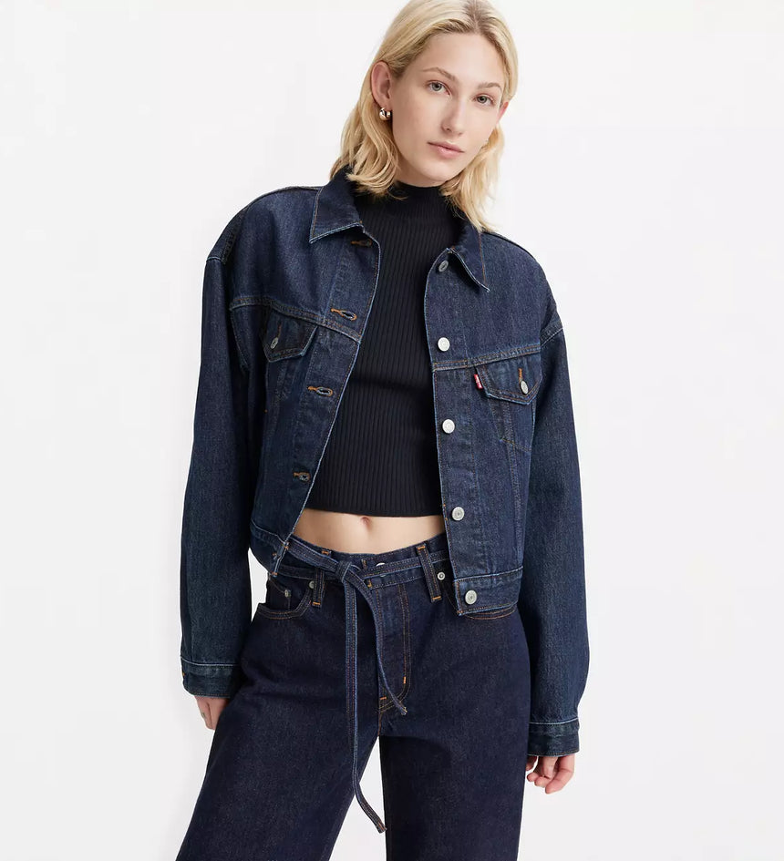 levi's® '90s 年代工裝外套| 女裝 - dark indigo | levi's hk A91550000XXS- Dark Indigo – Levi's 香港
