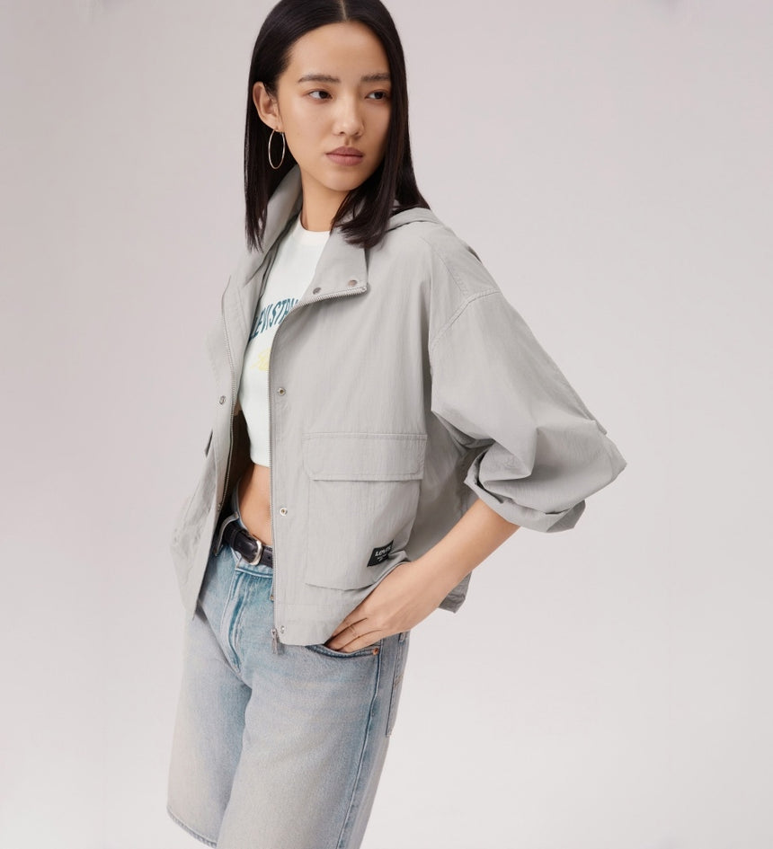  levi's® anti-uv 連帽外套 | 女裝 006OK0002XS- Grey – Levi's 香港