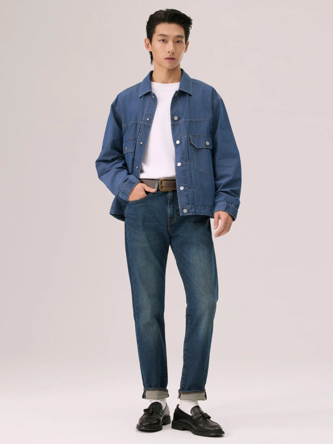  levi's® cool tech hooded type ii trucker 連帽牛仔外套 | 男裝 006PC0000L- Indigo  – Levi's 香港