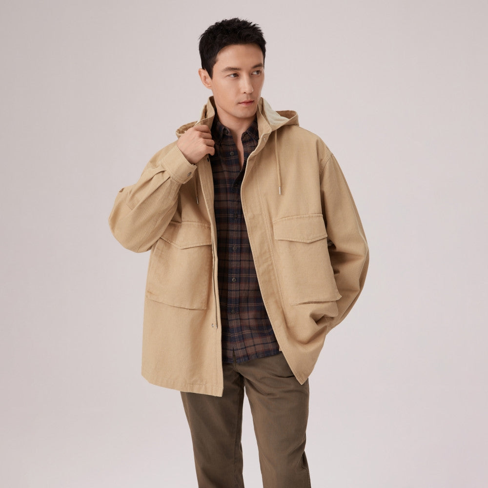  levi's® 連帽工裝外套 | 男裝   006NR0000S- Beige – Levi's 香港