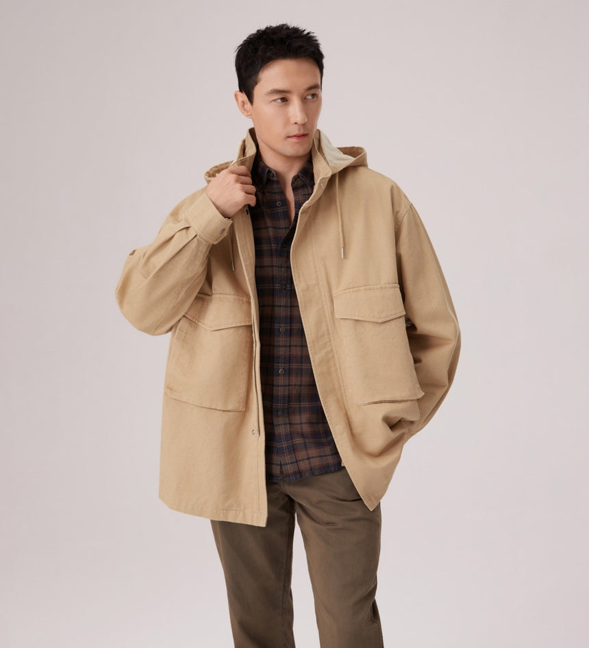 levi's® americana hood relaxed unlined jacket 006NR0000S- Beige – Levi's Hong Kong