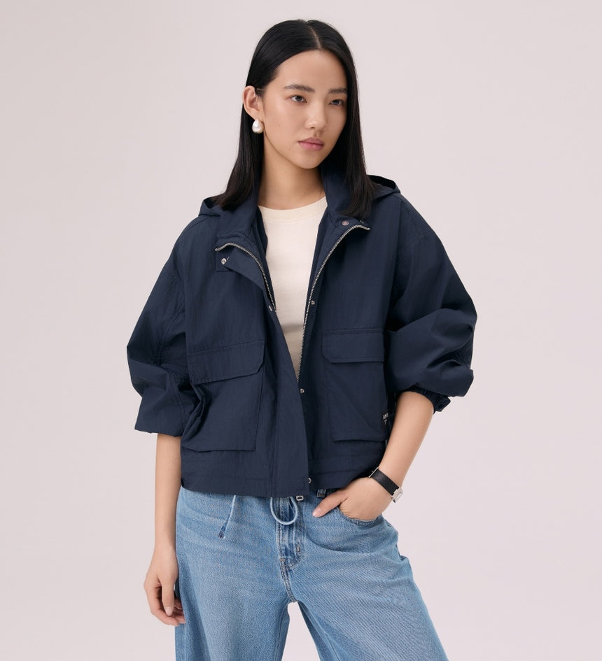  levi's® anti-uv 連帽外套 | 女裝 006OK0001XS- Dark Wash – Levi's 香港