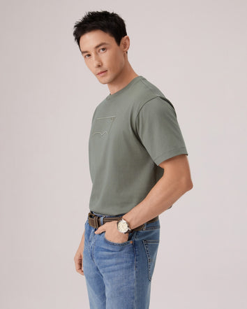 levi's® short sleeve embroidered batwing regular tee 006PY0004S- Green  – Levi's Hong Kong