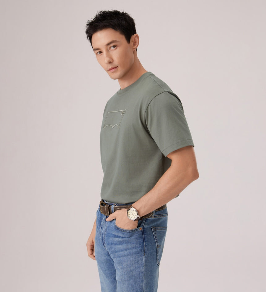 levi's® short sleeve embroidered batwing regular tee 006PY0004S- Green – Levi's Hong Kong