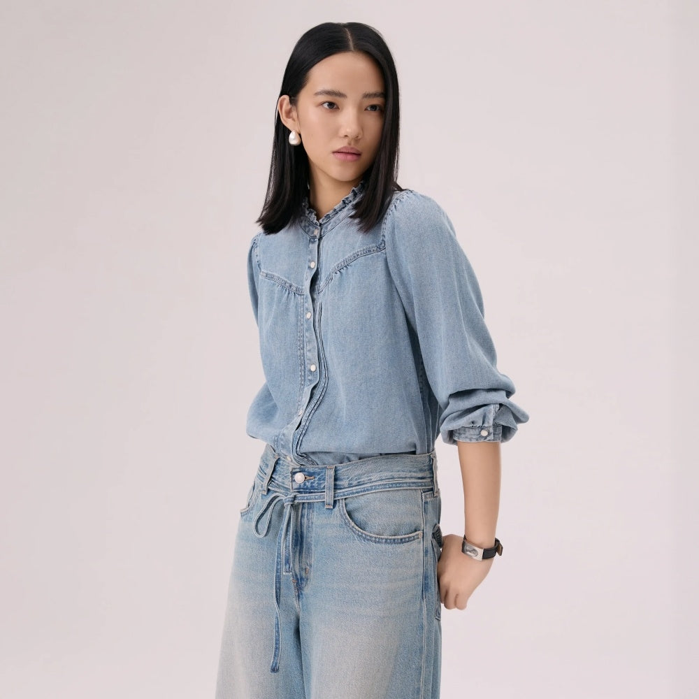 levi's® indigo tencel western shirt 006QH0000XS- Light Wash – Levi's Hong Kong