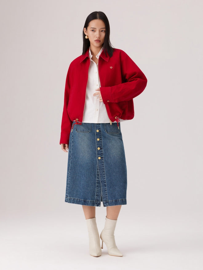 levi's® women's button-front denim skirt 006JO000127- Indigo  – Levi's Hong Kong