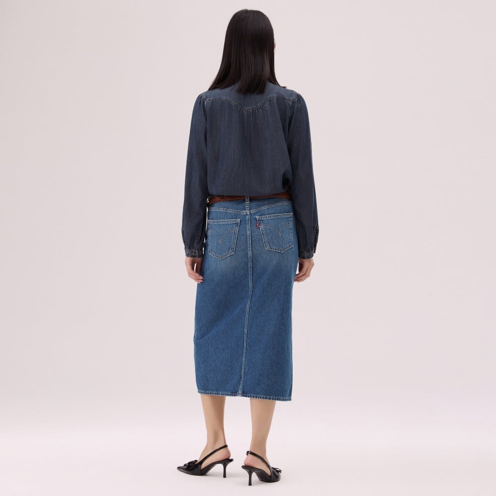  levi's® performance cool 涼感直筒牛仔裙 | 女裝 006RC000124- Indigo – Levi's 香港