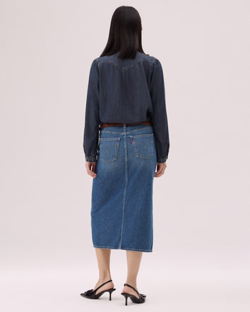  levi's® column 直筒牛仔裙 | 女裝 006RC000124- Indigo  – Levi's 香港