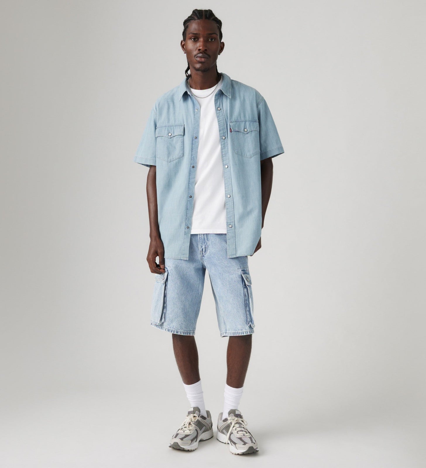 levi's® men's 478 baggy cargo shorts 001GU00042812 Light Wash – Levi's Hong Kong