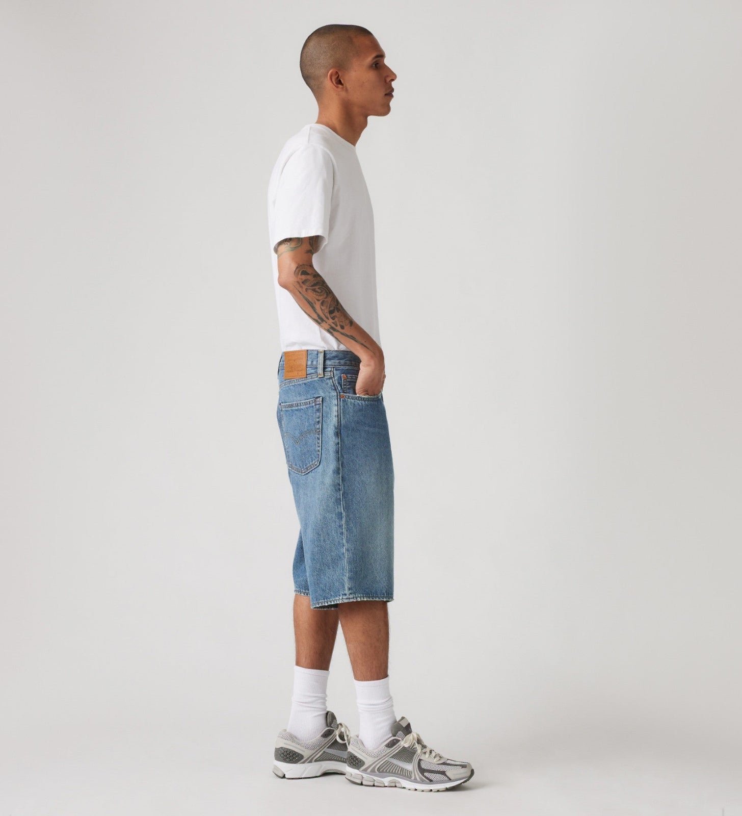levi's® 478 baggy 寬鬆短褲 |男裝 001JM00052812 Med Indigo - Worn In – Levi's 香港