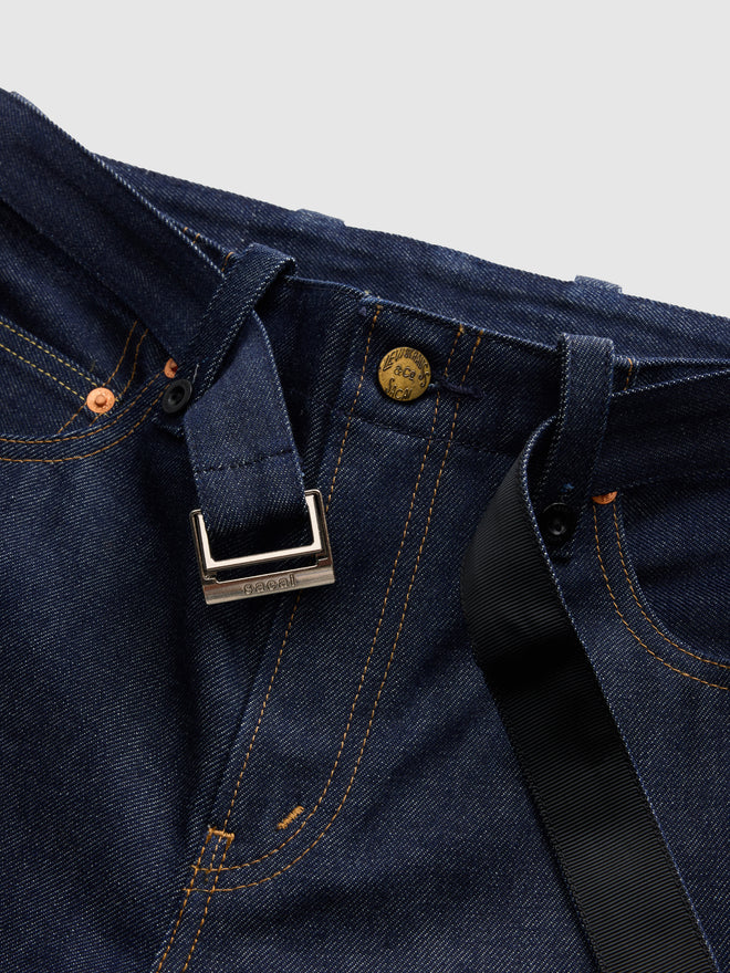 levi’s® x sacai belted wide pants 008BK000127- Dark Indigo  – Levi's Hong Kong