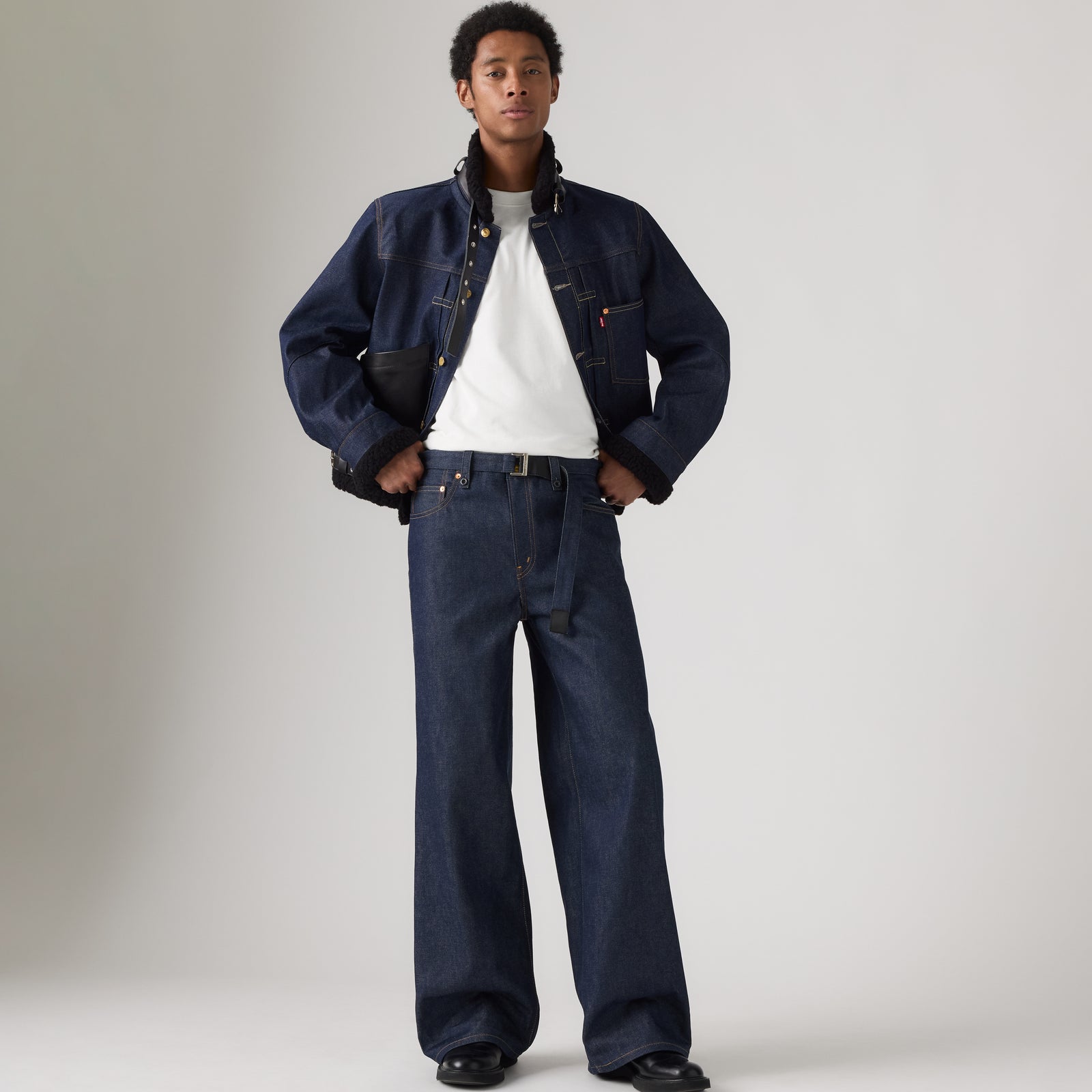 levi’s® x sacai belted wide pants 008BK000127- Dark Indigo – Levi's Hong Kong