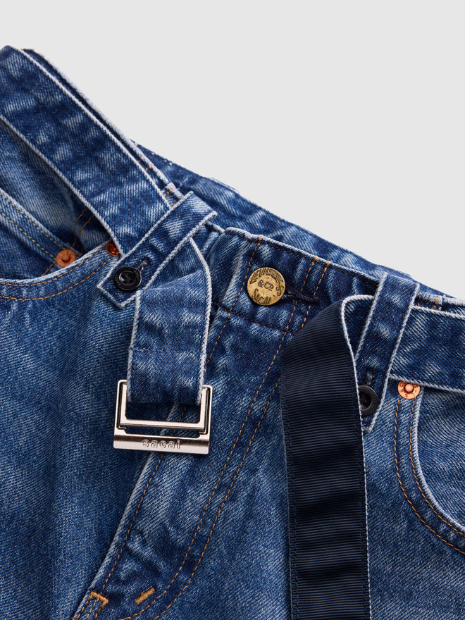 levi’s® x sacai belted wide pants 008BK000228- Medium Indigo  – Levi's Hong Kong