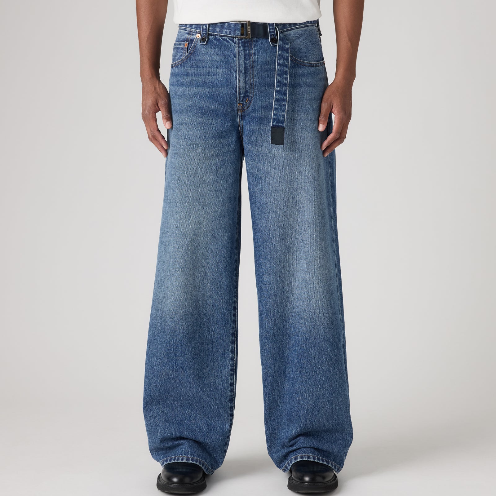 levi’s® x sacai belted wide pants 008BK000227- Medium Indigo – Levi's Hong Kong