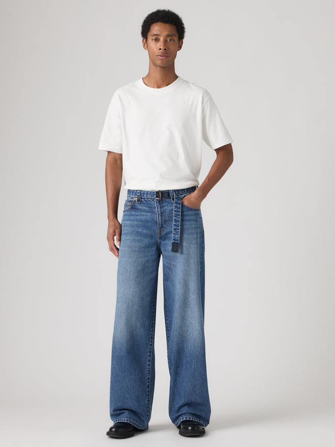 levi’s® x sacai belted wide pants 008BK000228- Medium Indigo  – Levi's Hong Kong