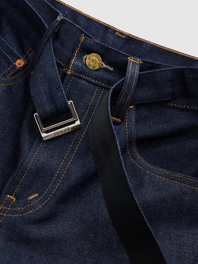 levi’s® x sacai belted flare pants 008LN000127- Dark Indigo  – Levi's Hong Kong