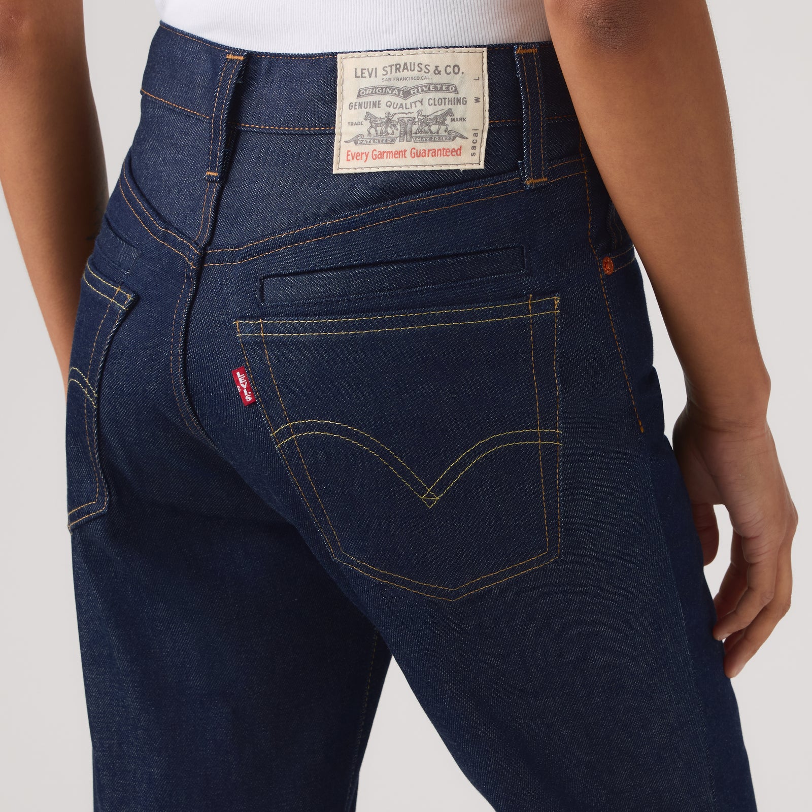 levi’s® x sacai belted flare 牛仔褲 008LN000127- Dark Indigo – Levi's 香港