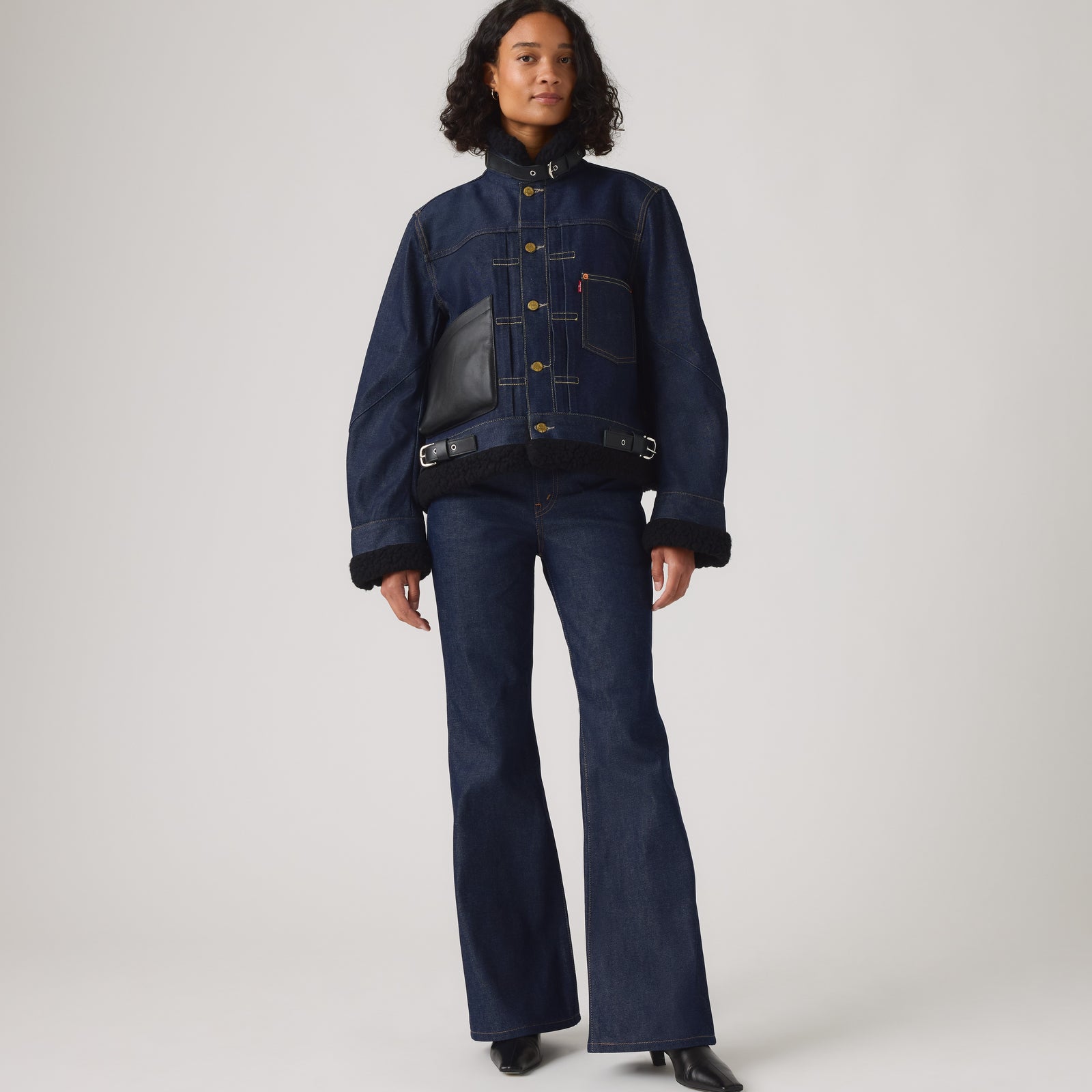 levi’s® x sacai belted flare 牛仔褲 008LN000127- Dark Indigo – Levi's 香港
