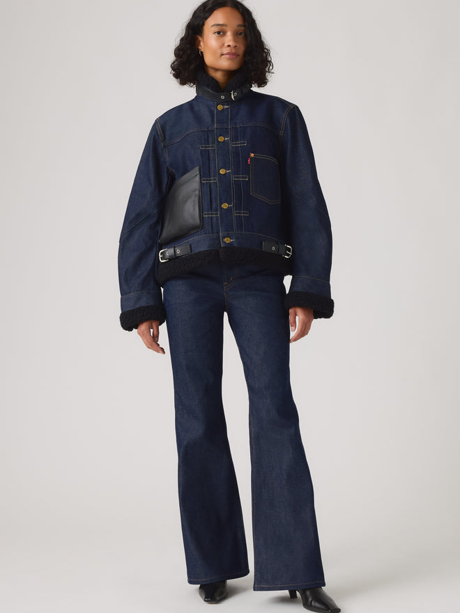 levi’s® x sacai belted flare pants 008LN000127- Dark Indigo  – Levi's Hong Kong