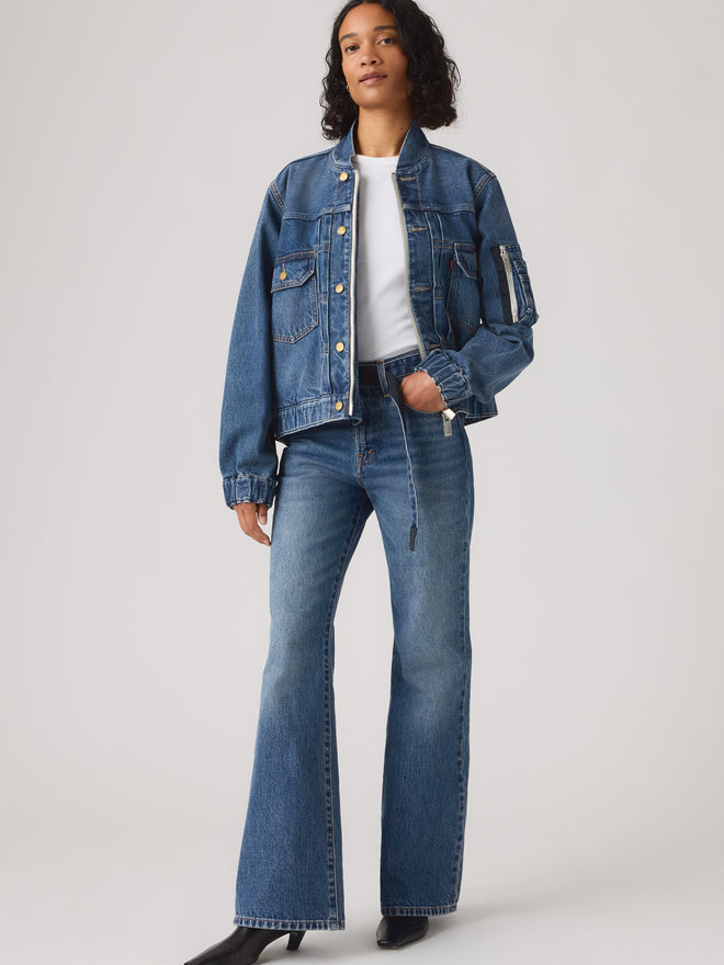 levi’s® x sacai belted flare pants 008LN000227- Medium Indigo  – Levi's Hong Kong