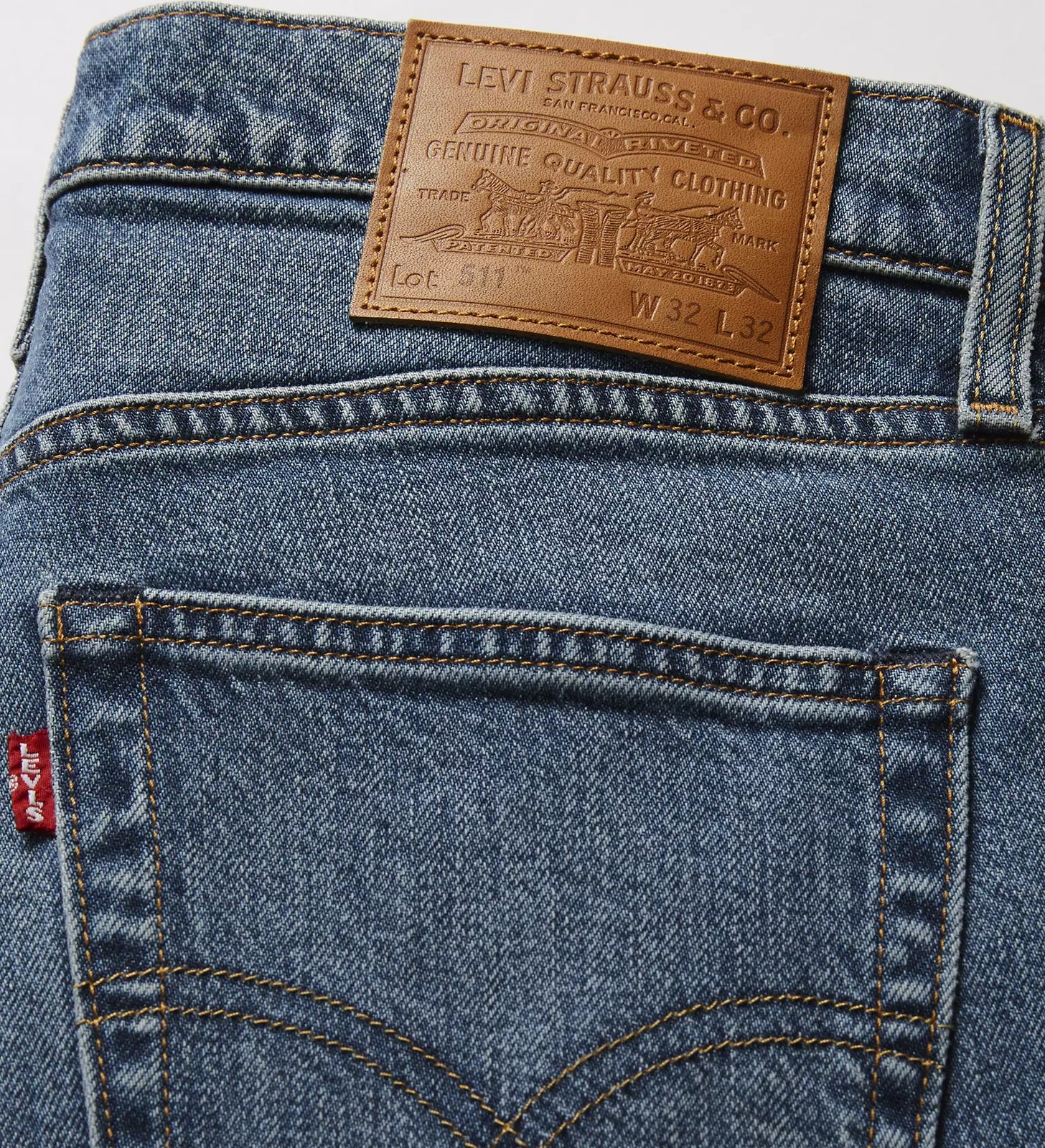 levi's® 511™ slim 修身牛仔褲 | 男裝   0451158342832 Medium Indigo – Levi's 香港