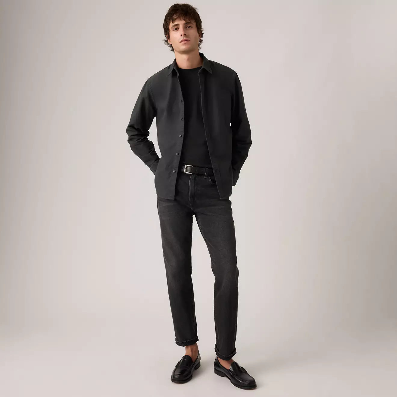 levi's® 502™ 標準窄腳牛仔褲 | 男裝 2950718443032 Black – Levi's 香港