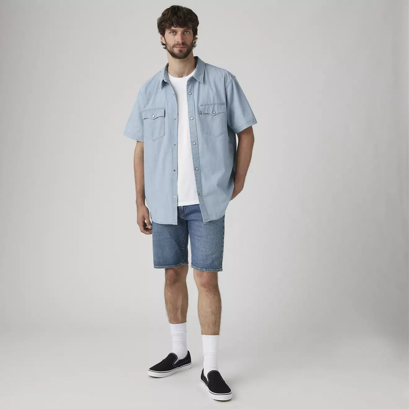 levi's® 405 standard 標準短褲 | 男裝   3986401782812 Medium Indigo – Levi's 香港