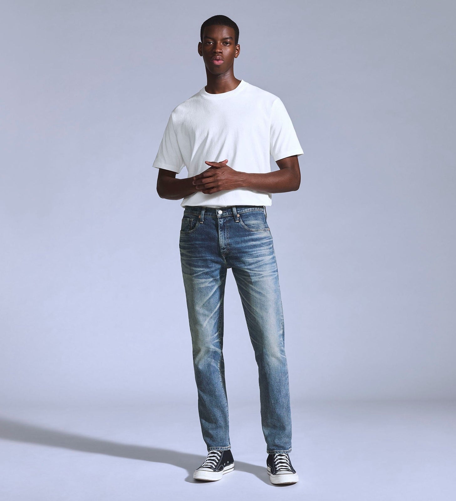 levi's® blue tab  502™ 標準窄腳剪裁牛仔褲 |男裝 A588100082832 Med Indigo - Worn In – Levi's 香港