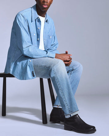levi's® blue tab  502™ 標準窄腳剪裁牛仔褲 |男裝 A588100092832 Med Indigo - Worn In  – Levi's 香港