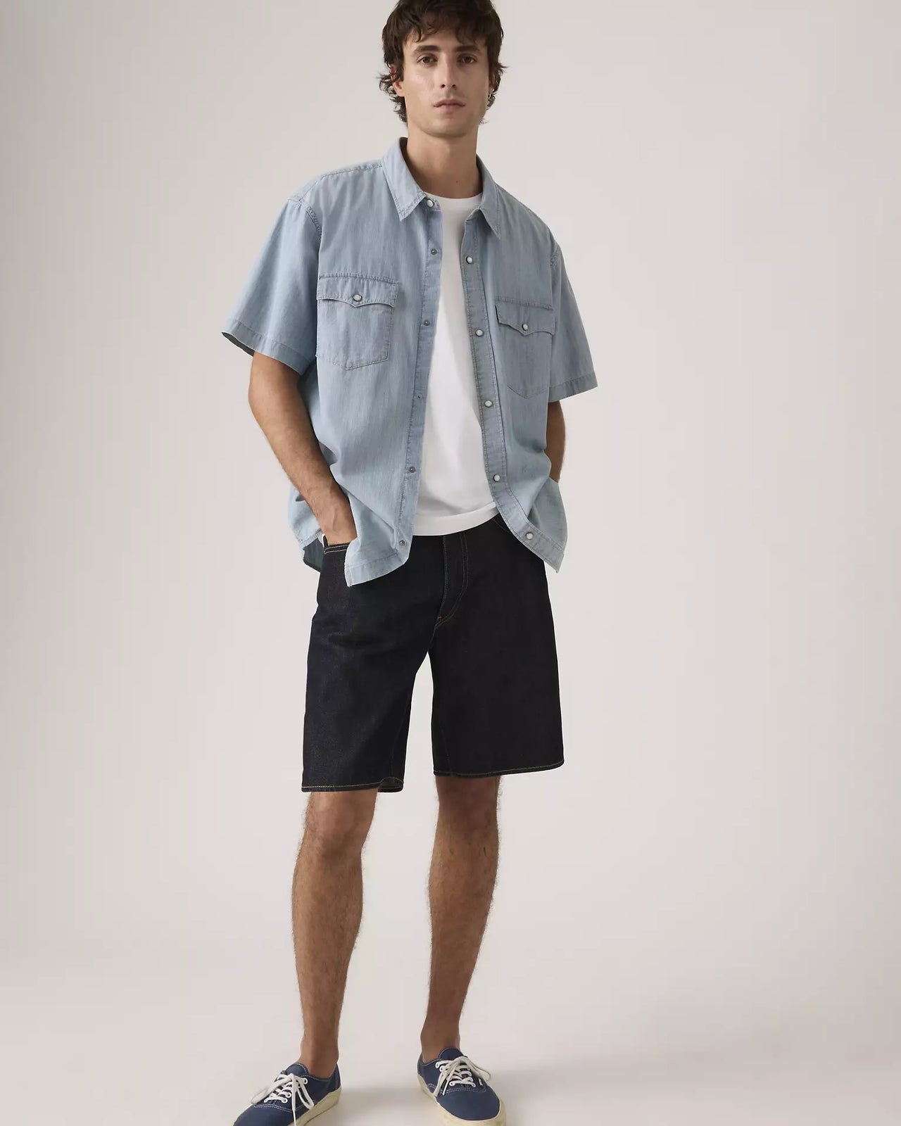 levi's® men's 468 loose shorts A8461003828- Dark Indigo – Levi's Hong Kong