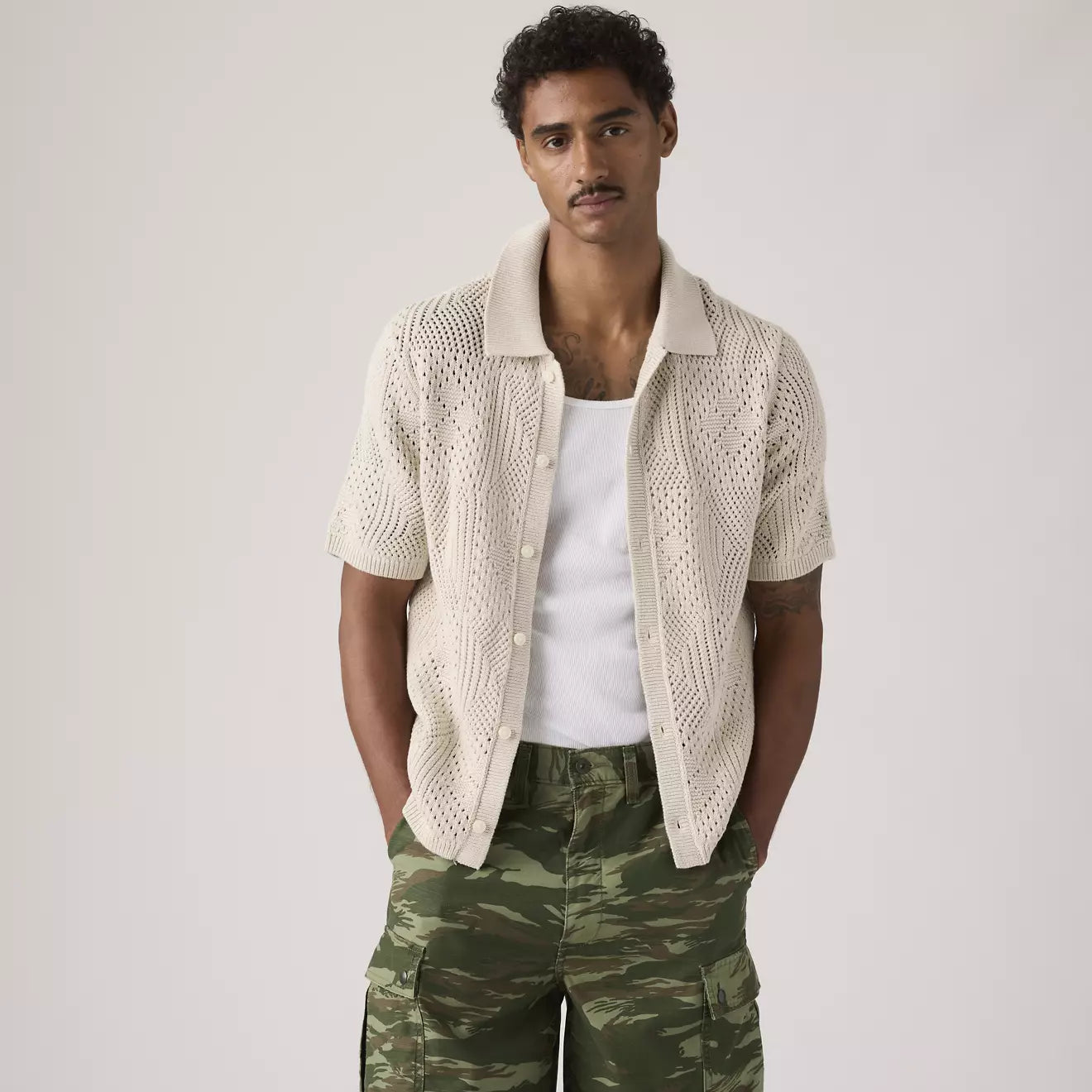 levi's® sweater camp 恤衫 | 男裝 0013G0006XS- Neutral – Levi's 香港