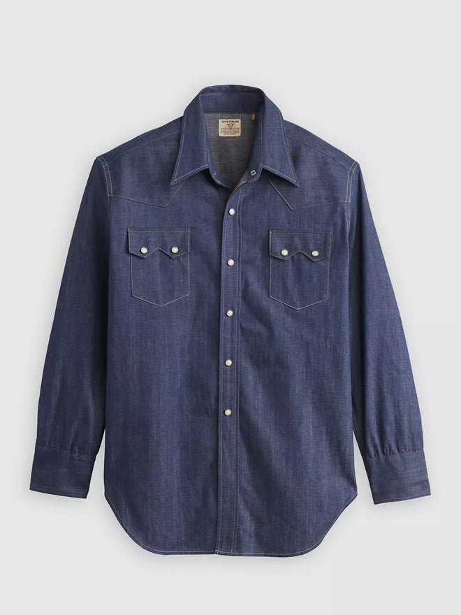 levi's® vintage clothing 1955 shorthorn sawtooth 鋸齒襯衫 | 男裝   001L70002L- Dark Indigo  – Levi's 香港