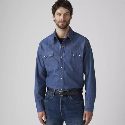 Levi's® Vintage Clothing 1955 Shorthorn Sawtooth 鋸齒襯衫 | 男裝  