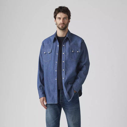 Levi's® Vintage Clothing 1955 Shorthorn Sawtooth 鋸齒襯衫 | 男裝  