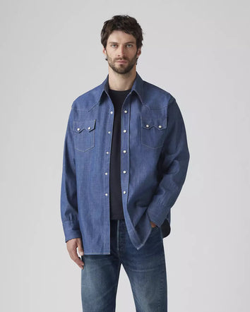 levi's® vintage clothing 1955 shorthorn sawtooth 鋸齒襯衫 | 男裝   001L70002L- Dark Indigo  – Levi's 香港