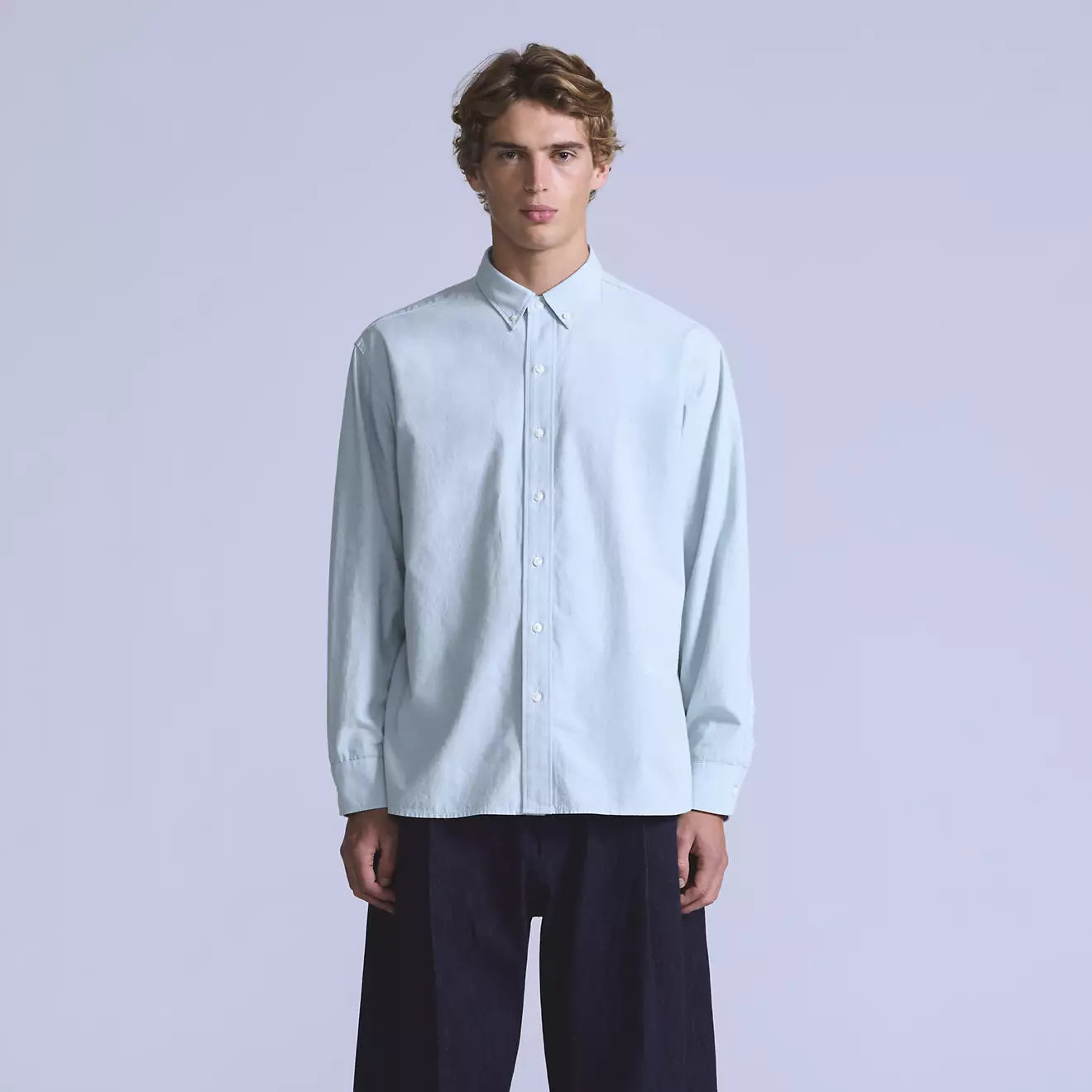 levi's® blue tab™ 寬鬆扣領恤衫 | 男裝 001LI0003XS- Blue – Levi's 香港