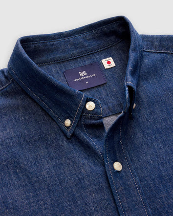 levi's® blue tab™ relaxed 牛仔鈕扣襯衫 | 男裝 001LI0004S- Blue  – Levi's 香港