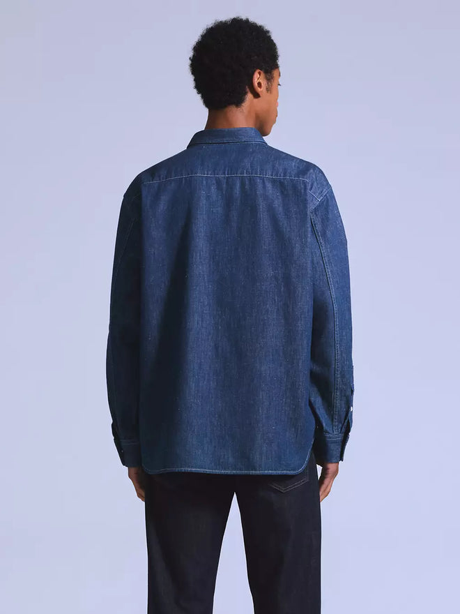 levi's® blue tab™ relaxed 牛仔鈕扣襯衫 | 男裝 001LI0004S- Blue  – Levi's 香港