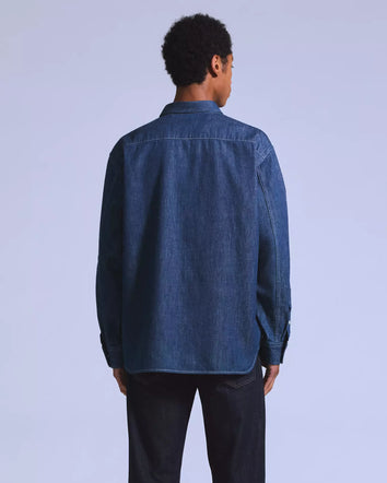 levi's® blue tab™ relaxed 牛仔鈕扣襯衫 | 男裝 001LI0004S- Blue  – Levi's 香港