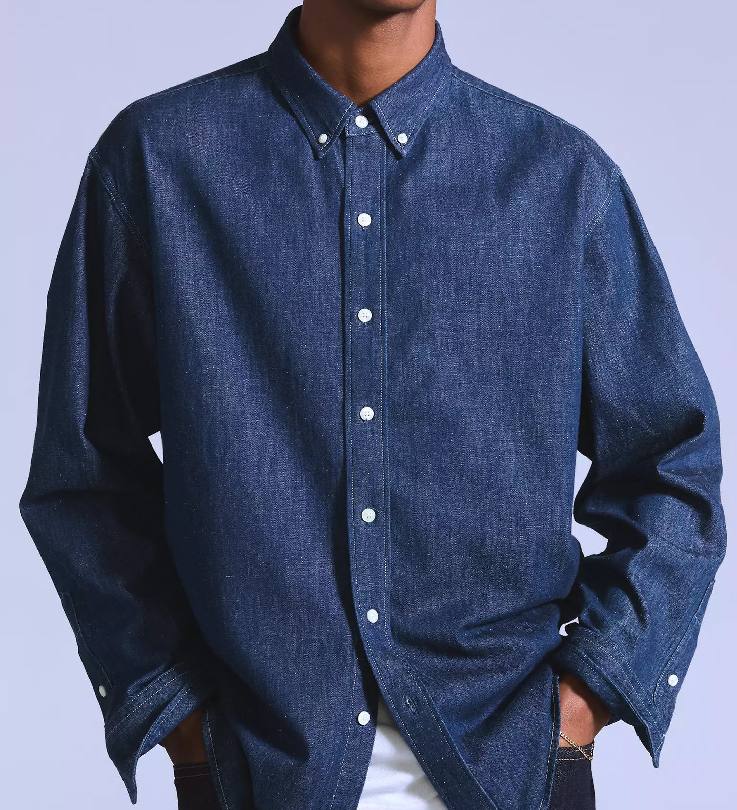 levi's® blue tab™ relaxed 牛仔鈕扣襯衫 | 男裝 001LI0004S- Blue – Levi's 香港