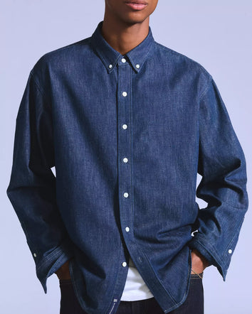 levi's® blue tab™ relaxed 牛仔鈕扣襯衫 | 男裝 001LI0004S- Blue  – Levi's 香港