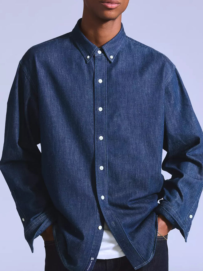levi's® blue tab™ relaxed 牛仔鈕扣襯衫 | 男裝 001LI0004S- Blue  – Levi's 香港