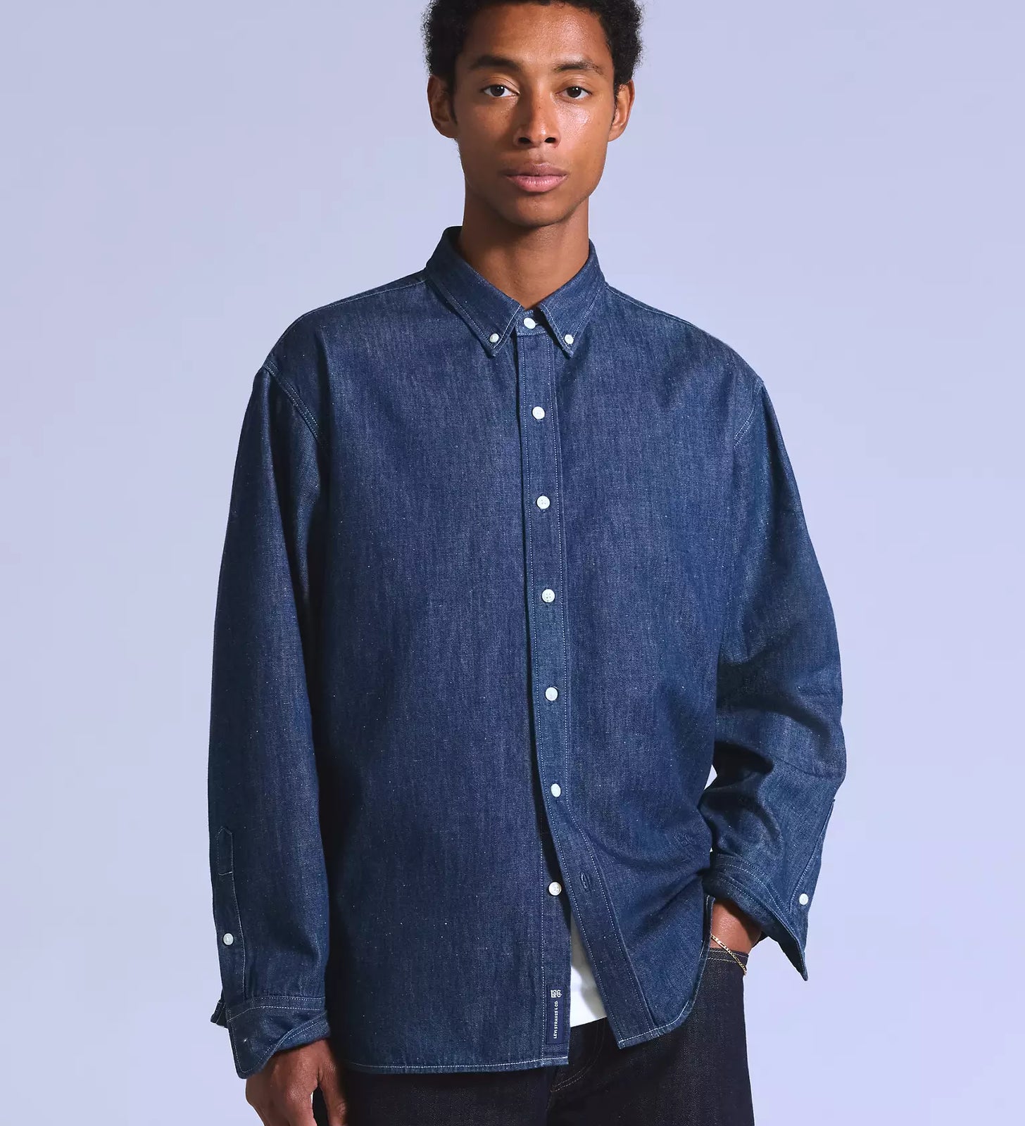 levi's® blue tab™ relaxed 牛仔鈕扣襯衫 | 男裝 001LI0004S- Blue – Levi's 香港
