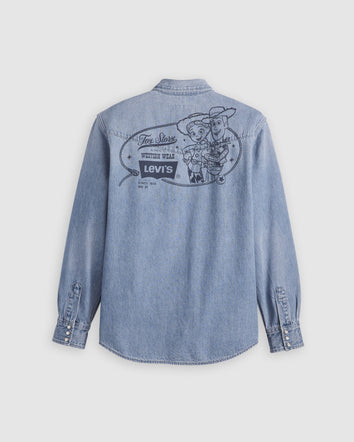 levi's® x toy story 男士西部圖案外套 | 男裝 0034P0000XS- Light Indigo  – Levi's 香港